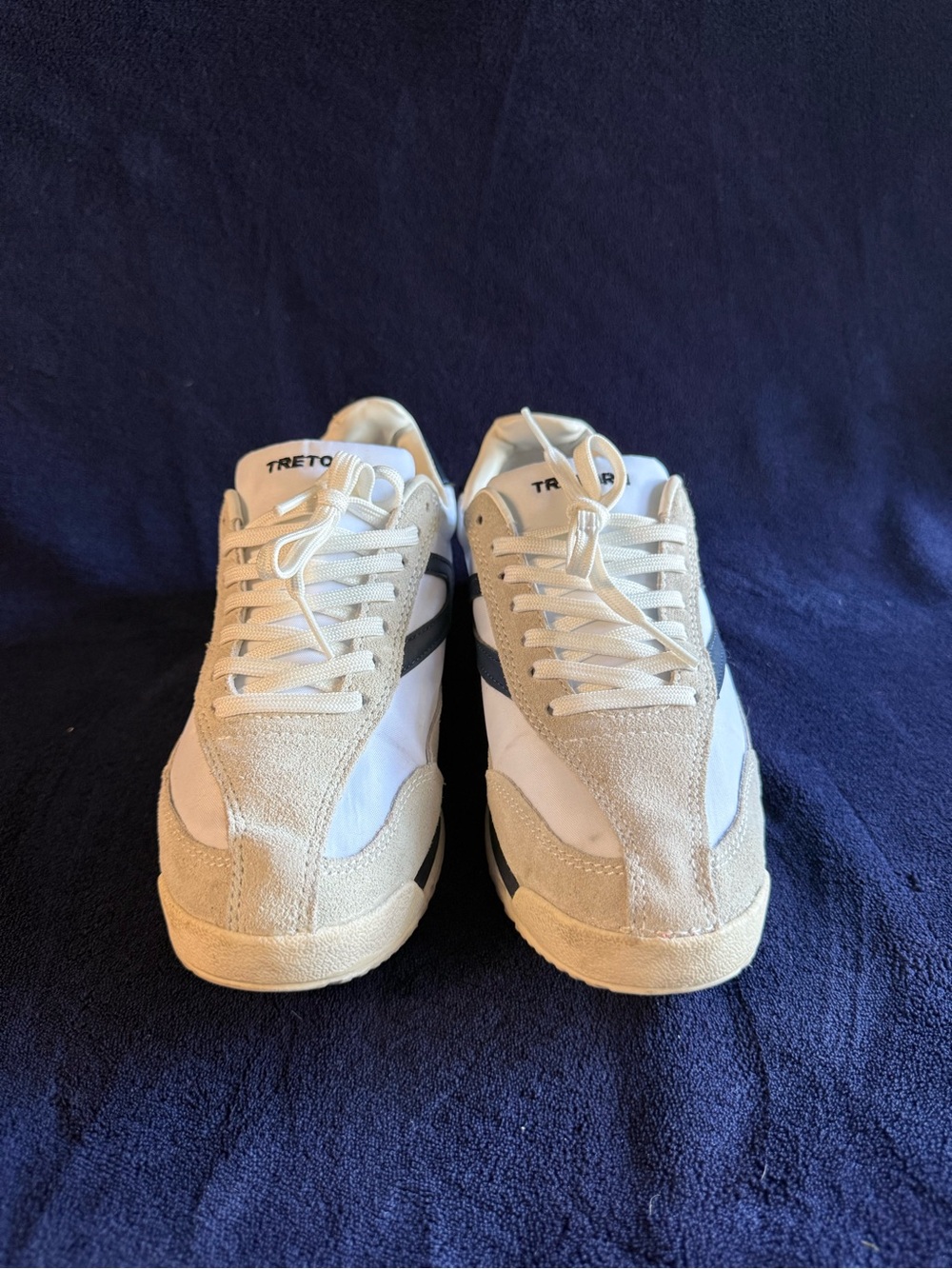 Tretorn White and Navy Sneakers